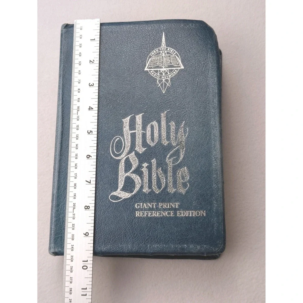 Thru the Bible Radio Network KJV Holy Bible Giant Print Reference Blue Leather